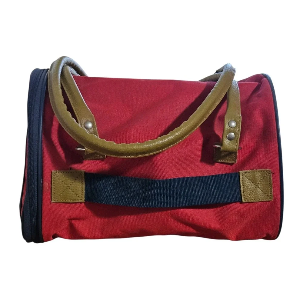 AKC Red Small Dog Bag Carrier American Kennel Sherpa Insert , Pet Travel Bag